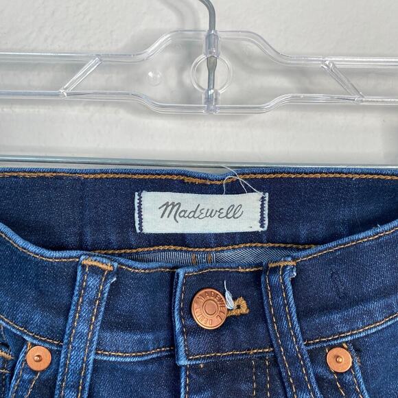 MADEWELL 9" Mid-Rise Skinny Jeans in Larkspur Wash Stretch Denim Size 24 - Picture 5 of 9